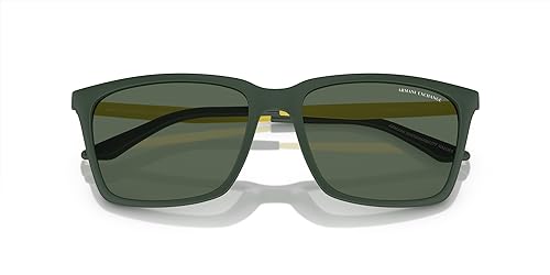 Image of Armani Exchange mens Ax4138sf Low Bridge Fit Rectangular Sunglasses