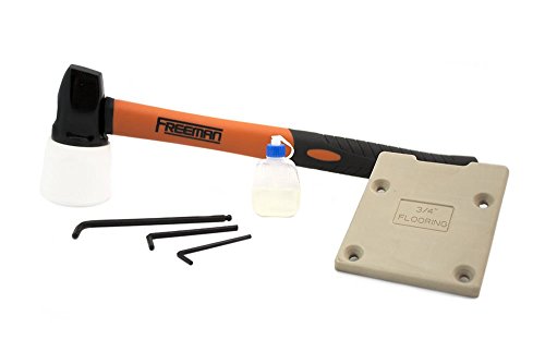 Freeman Lightweight Pneumatic 3-in-1 15.5-Gauge and 16-Gauge 2" Flooring Nailer/Stapler with Flooring Mallet and Interchangeable Base Plates | PDX50C