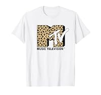 MTV Leopard Pattern Fill Logo T-Shirt