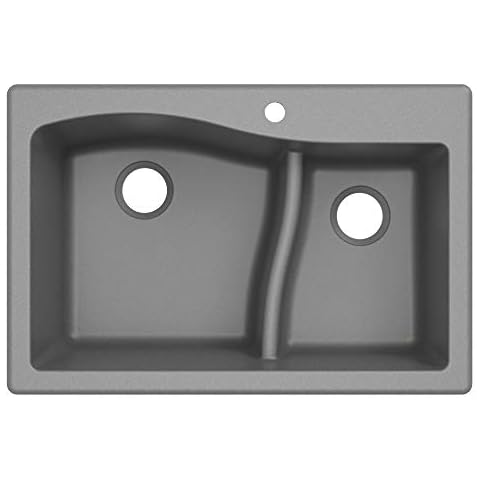 Kraus Quarza Kitchen Sink | Grey Granite Cover