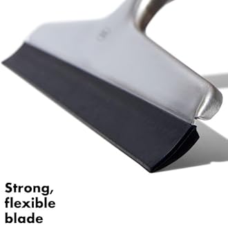 OXO Good Grips Squeegee 10 x 1.5 x 6 inches Silver 1060619, Silver/Black