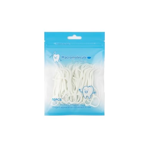 Image of Carrot - 3 in 1 Tooth Cleaning Fresh Dental Floss,Oral Care Teeth Flossing Thread Toothpicks Stick Set for Fresh, Healthy and Breath Gums (PACK OF 50)