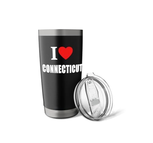 I Love Connecticut pour hommes, femmes et étudiants Gobelet isotherme en acier inoxydable double paroi – vue 5