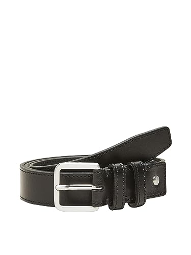 SELECTED HOMME BLACK Slhnate Ceinture en Cuir B Noos, Noir,