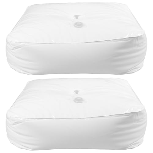 DECHOUS Lot de 2 Paquet Lestés Carrés en PVC Base Remplissable d'Eau pour Support de Colonne et Arche de Ballons Poids Stable pour Décoration de Mariage et Fête Pincettes à Ballons pour