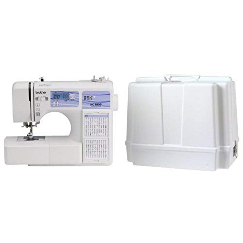 Brother HC1850 Computerized Sewing and Quilting Machine with 130 Built-in Stitches, 8 Presser Feet, Sewing Font, Wide Table, and Instructional DVD & Brother 5300 Universal Sewing Machine Carrying Case