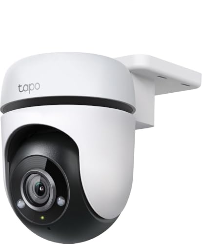Tapo C500 Telecamera Wi-Fi Esterno FHD, 360° Visuale, Telecamera IP di Sorveglianza, IP65, Visione Notturna a Colori, Rilevamenti Smart AI, Audio Bidirezionale, Allarme sonoro personalizzato