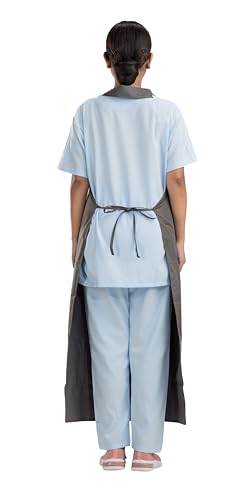Image of Reusable Waterproof Front Apron -, Size 45 inchx23 inch | Poly Rubber Coated Fabric | Tie-Type with Adjustable Neck Buckle
