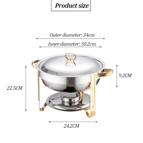 Set buffet con calentador alcohol acero inoxidable miniatura 7