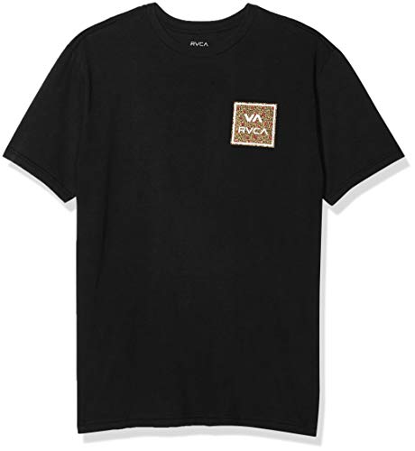 RVCA Men Va All The Way Short Sleeve Tee Black Large