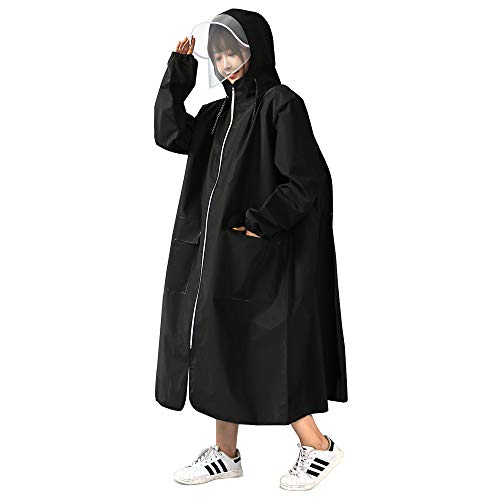 Accenter レインコート自転車 レインポンチョ 雨具 レディース メンズ 防風防水 通勤通学 二重ツバ 収納袋