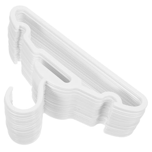 Amosfun 30 Unidades Perchas para Bebés de Plástico Blanco Diseño Elegante para Organizar Ropa en Armario y Secado, Protegen Prendas y Optimizan Espacio