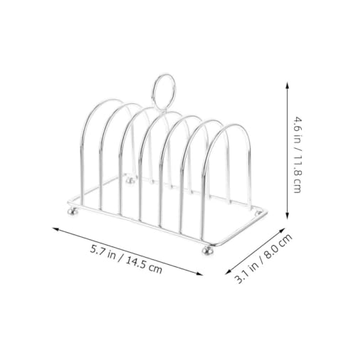 Soporte para tostadas de acero inoxidable con ranuras múltiples, pack de 2 6