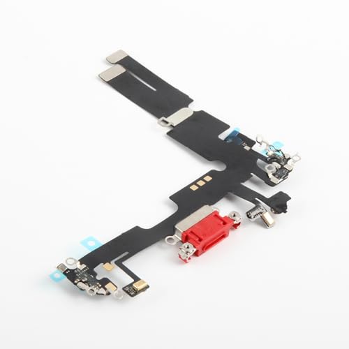 Câble flexible iPhone 14 Plus rouge avec connecteur dock de charge USB