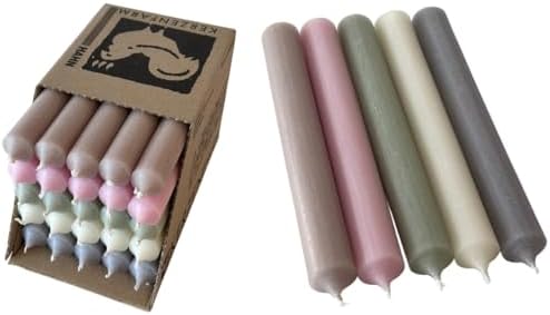 Kerzenfarm Hahn Stabkerzen Bunt - Kerzenset 25 Stück - Premium Qu...