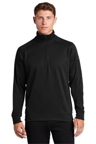 SPORT-TEK Men's Tech Fleece 1/4 Zip Pullover XS Black at Amazon