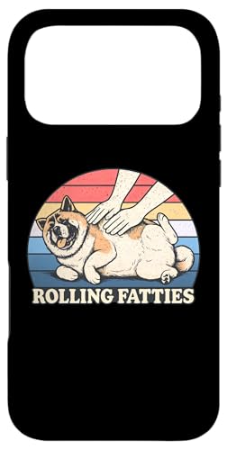 American Akita Rolling Fatties ʟW[N D X}zP[X iPhone 17 Pro Max p