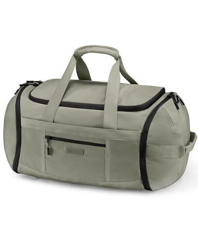 LOVEVOOK Sporttasche Damen Herren, Gym Tasche groß, Reisetasche mit Schuhfach, wasserdichte Trainingstasche Schwimmtasche, Travel Duffle Bag mit Rucksackfunktion für Fitness Sport Reise, Grün