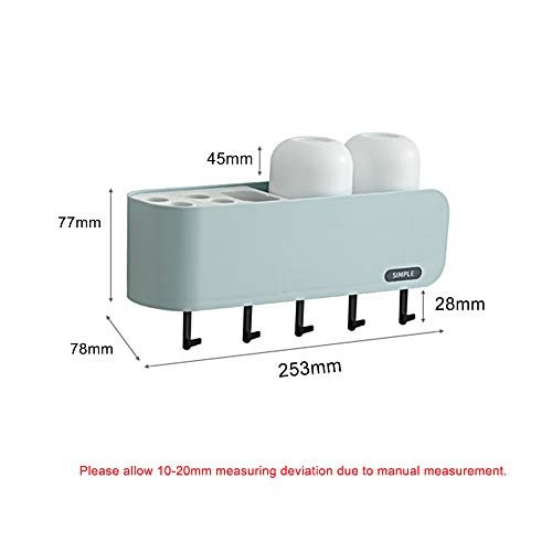 Splenssy Veelzijdige tandenborstelhouder voor thuisgebruik badkamer punchvrije tandpasta-organizer van ABS - Image 3