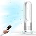 Bladeless 23.62" Tower Cooling Fan with Remote, 8 Speeds, 8H Timer, LED Display, Quiet for Bedroom, Home, Office