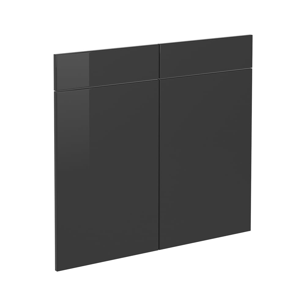 Vicco Küchenfront R-Line, Anthrazit Hochglanz, 79.2 x 70.8 cm Möbelfront für den Schubladenunterschrank, passend für R-Line Küchenschränke zur einfachen Montage