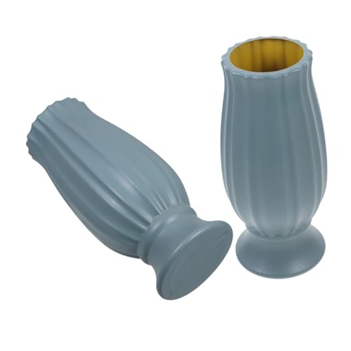 OUNONA 2個 墓地の花瓶 お墓の花立て 墓石用花瓶 金属壷 墓地の墓花 墓ののためのの花. との花 用の お墓用のの花 墓石 Light Green ペ