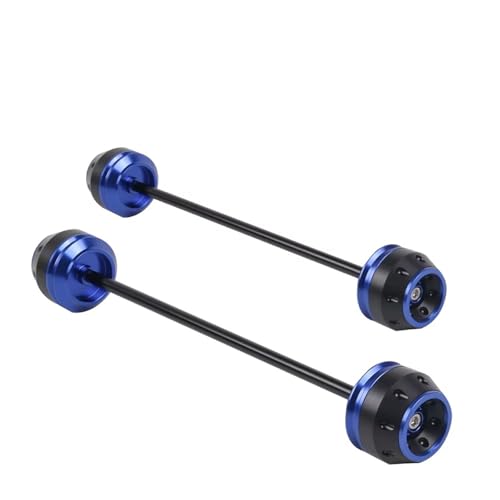 Protection roue moto curseur de choc essieu avant arrière bleu FJ-09