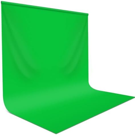 Blue Green Screen Kit HEMMOTOP 2-in-1 Blue/Green Screen Backdrop Kit – 6.5x5 Ft Reversible Screen With Adjustable Stand, Case & Clips For Streaming & Photography Adjustable Photo Backdrop