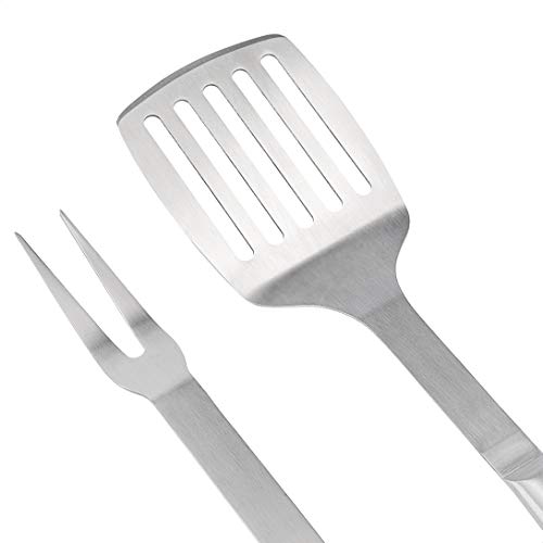 Amazoncommercial 4-Piece Heavy Duty Stainless Steel Bbq Grilling Tools Set #TOP3