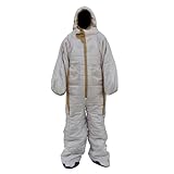 loyfreeyo 着るねぶくろ 歩ける寝袋 着る寝袋 人型 フード付 全身 撥水加工 防災グッズ 男女兼用 暖かい 防寒グッズ 大人用 全身用 旅行 キャンプ (ベージュ,L-推奨身長160-175cm)