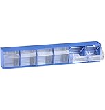 Behälter: 6 Klarsicht-Magazin, 6 Behälter, blau