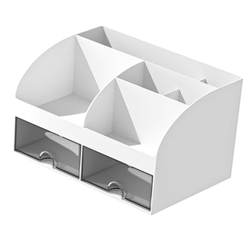 NOLITOY 透明引き出し付き多機能デスクオーガナイザー 卓上収納ケース 大容量アクセサリー文房具整理ボックス オフィス 家用小物収納ラッ