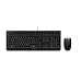 Produktbild CHERRY Desktop-Set DC 2000 Tastatur und Maus Corded kabelgebunden Belgisches Layout schwarz, K-CG-B
