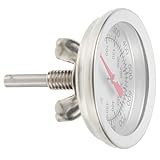 TOYANDONA Termómetro para Carne de Acero Inoxidable Medidor de Temperatura para Asar y Cocinar Doble Metal para Horno y Barbacoa Dial Grande Fácil de Leer Utensilio de Cocina Resistente