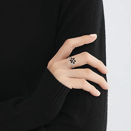 Praymos Urn Rings For Ashes For Women 925 Sterling Silver Cremation Jewelry To Hold Pets Human Dad Ashes Paw Prints Memorial Keepsake Rings Size 7 #TOP1