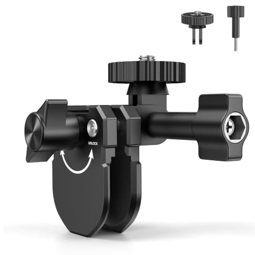 Support de caméra à clip pour pare-brise de moto en aluminium avec adaptateur
