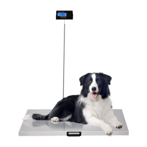 Báscula digital para mascotas y correspondencia con plataforma de acero inoxidable