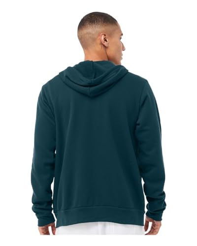 Unisex Poly-Cotton Fleece Full-Zip Hooded Sweatshirt - ATLANTIC - 2XL4