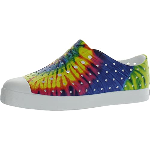 Native Shoes Jefferson Print (Toddler) Shell White/Shell White/Neon Multi Tie-Dye 7 Toddler M