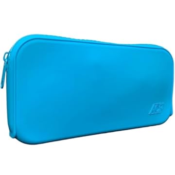 Estojo Necessaire De Silicone Praia Viagem Organizadora Bolsa para Maquiagem Higiene Pessoal Cosméticos Acessórios Armazenamento Resistente Impermeável (Azul)