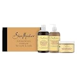 SheaMoisture Set de Regalo Strengthen & Restore, Champú, Acondicionador y Mascarilla, Pelo Tratado y Debilitado, Aceite de Ricino Negro Jamaicano y Manteca de Karité, 384 ml + 384 ml + 355 ml