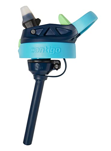 Image of Contigo Kids Water Bottle with Redesigned AUTOSPOUT Straw 14oz .Blueberry and Blue Raspberry & Blueberry and Blue Raspberry with Cosmos (Pack of 8)