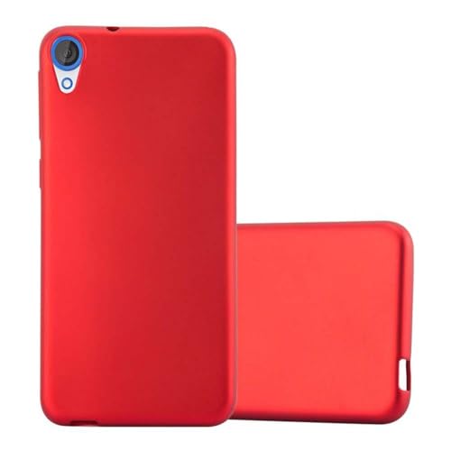 cadorabo Coque pour HTC Desire 820 en Metallic Rouge - Housse Protection Souple en Silicone TPU avec Anti-Choc et Anti-Rayures - Ultra Slim Fin Gel Case Cover...
