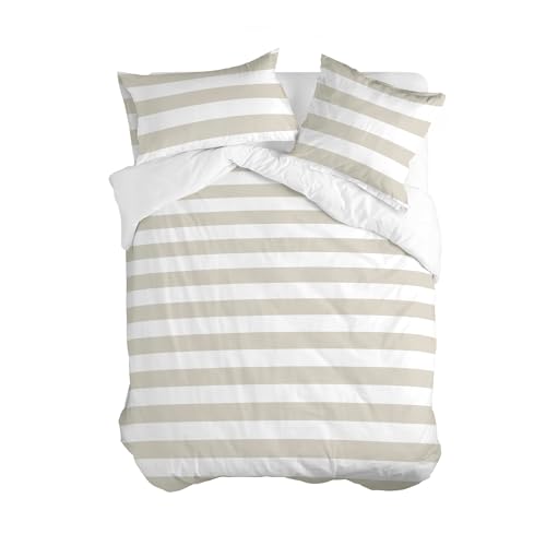 Funda nórdica de alta calidad Breton beige 260x240 cm para camas de 180 y 200 cm 6
