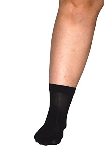 All Woman Plus Size 20 Denier SuperWide Anklets Pop Socks 6 PACK2