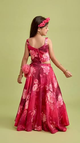 Girls Wedding Ethnic Western Traditional Wear Rayon Printed Readymade Lehenga Choli4