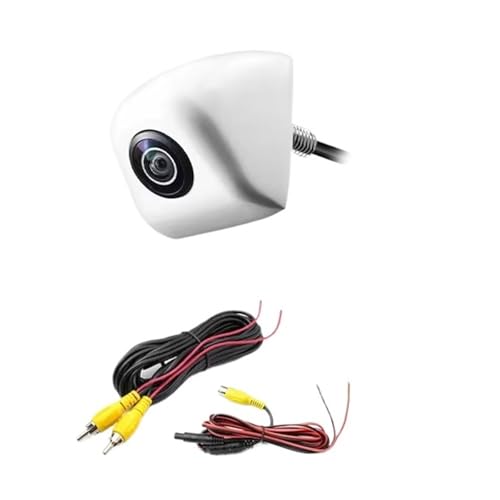 Caméra de recul auto blanche angle 155° anti angle mort