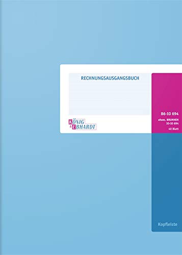 Rechnungsausgangsbuch KÖNIG & EBHARDT pour organiser les écritures comptables