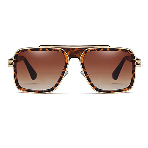 Image of Freckles Mark Trendy Retro Sunglasses for Men Women Stark Vintage Shades 70s Italian Fashion Square Metal Glasses