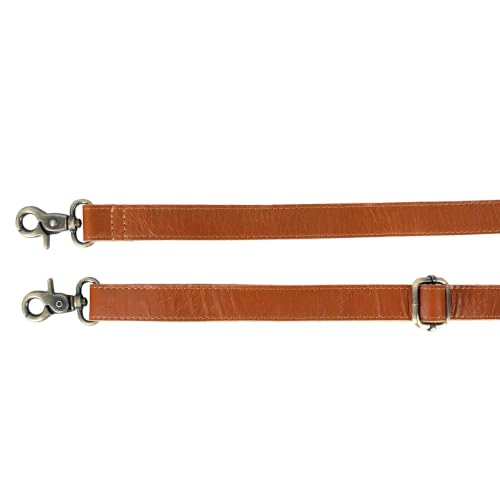 Image of Genuine Leather Purse Strap Replacement Adjustable 1 inch Wide ~ Womens Crossbody Handbag Laptop Bag Strap 28 inch-57 inch